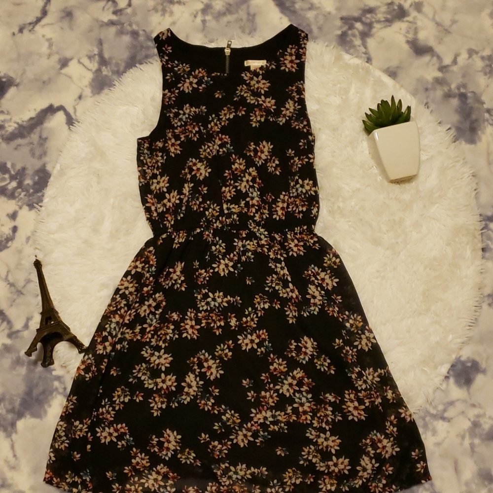 Black floral dress